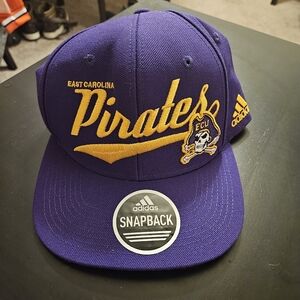 Adidas East Carolina Pirates Purple Snapback Hat.  **NEW**
